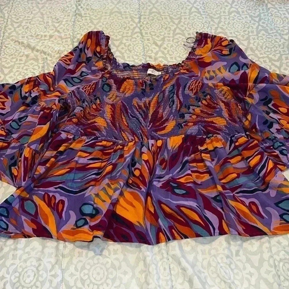 Terra & Sky Plus Size Multicolored Blouse U14 - Picture 1 of 4